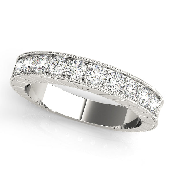 Milgrain Channel-Set Inspired Wedding Ring - Michael E. Minden Diamond Jewelers