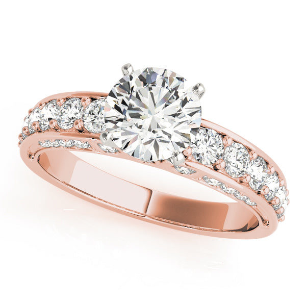 Round Accented Classic Engagement Ring - Michael E. Minden Diamond Jewelers