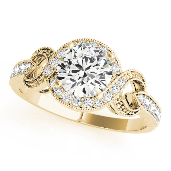 Infinity Inspired Milgrain Engagement Ring - Michael E. Minden Diamond Jewelers