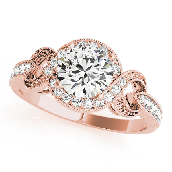 Infinity Inspired Milgrain Engagement Ring - Michael E. Minden Diamond Jewelers