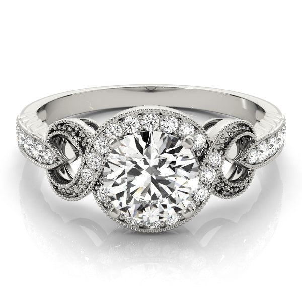 Infinity Inspired Milgrain Engagement Ring - Michael E. Minden Diamond Jewelers