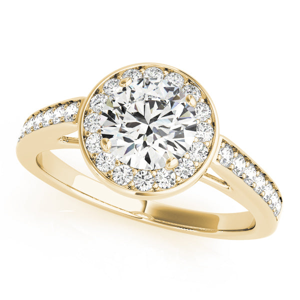 Round Halo Bezel Style Engagement Ring - Michael E. Minden Diamond Jewelers