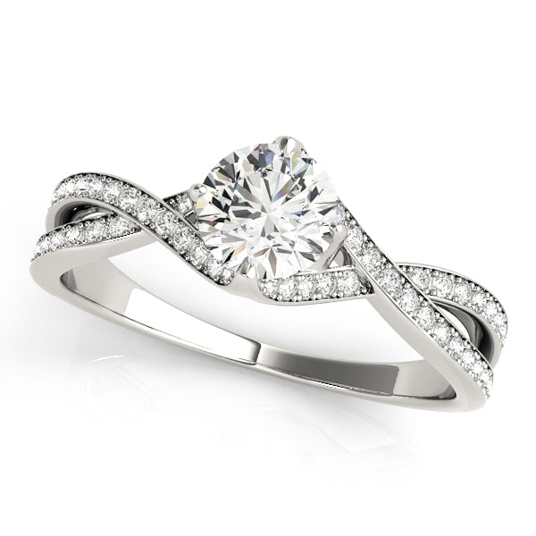 Round Cut Twist Set Engagement Ring - Michael E. Minden Diamond Jewelers