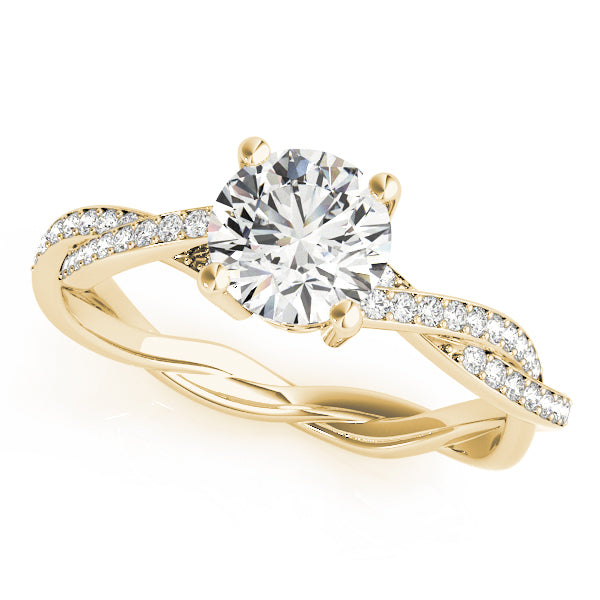 Round Cut Twisted Engagement Ring - Michael E. Minden Diamond Jewelers