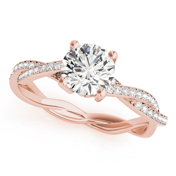 Round Cut Twisted Engagement Ring - Michael E. Minden Diamond Jewelers