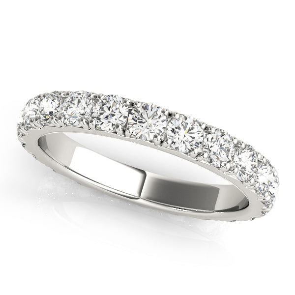 French-Set Eternity Wedding Ring - Michael E. Minden Diamond Jewelers