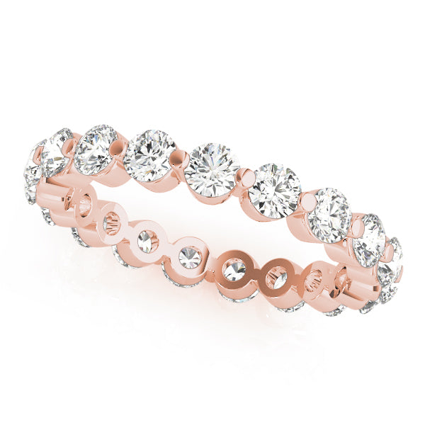 Single Shared Prong-Set Eternity Ring - Michael E. Minden Diamond Jewelers