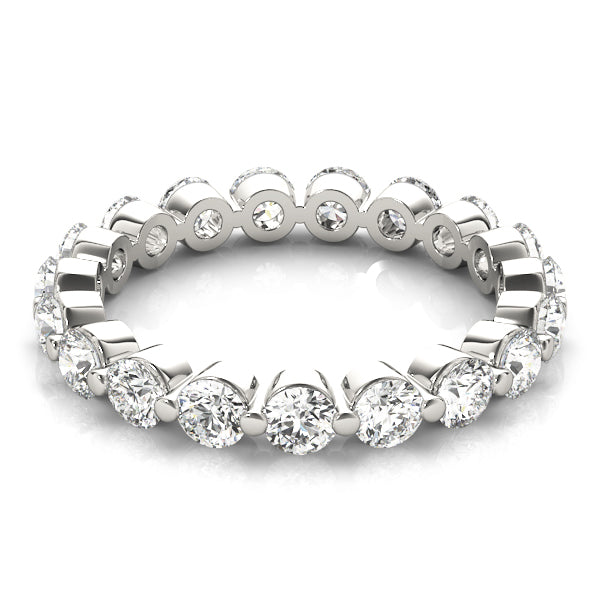 Single Shared Prong-Set Eternity Ring - Michael E. Minden Diamond Jewelers