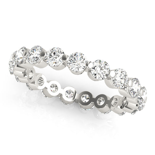 Single Shared Prong-Set Eternity Ring - Michael E. Minden Diamond Jewelers