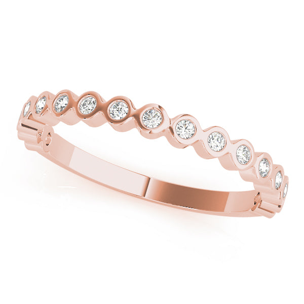 Bezel-Set Wedding Ring - Michael E. Minden Diamond Jewelers