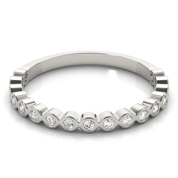 Bezel-Set Wedding Ring - Michael E. Minden Diamond Jewelers