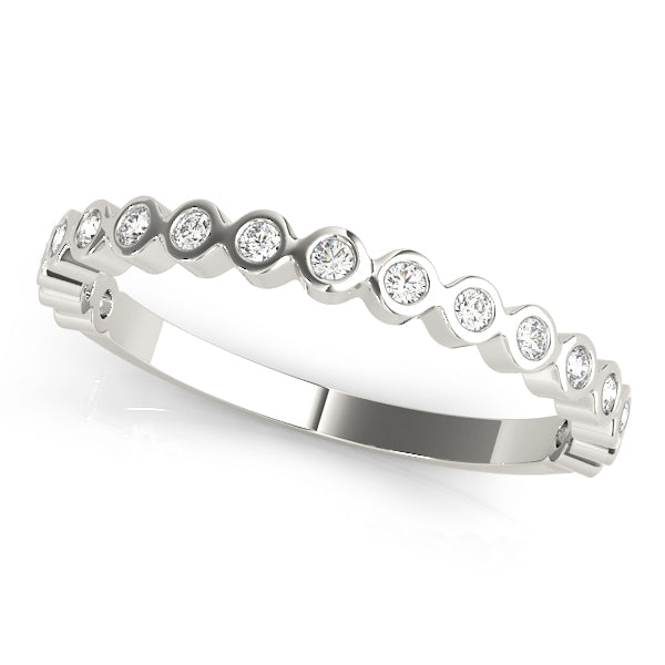 Bezel-Set Wedding Ring - Michael E. Minden Diamond Jewelers