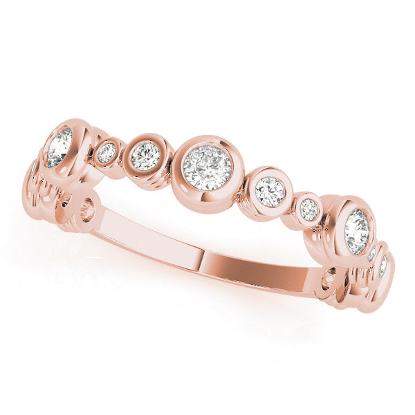Multi Size Bezel-Set Wedding Ring - Michael E. Minden Diamond Jewelers