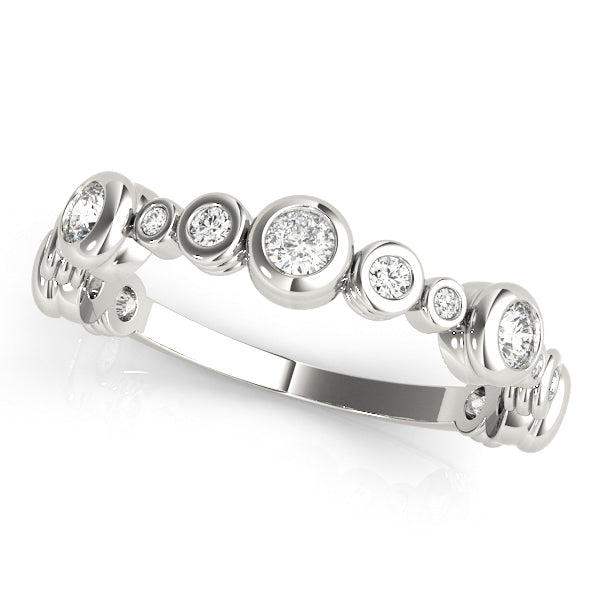 Multi Size Bezel-Set Wedding Ring - Michael E. Minden Diamond Jewelers