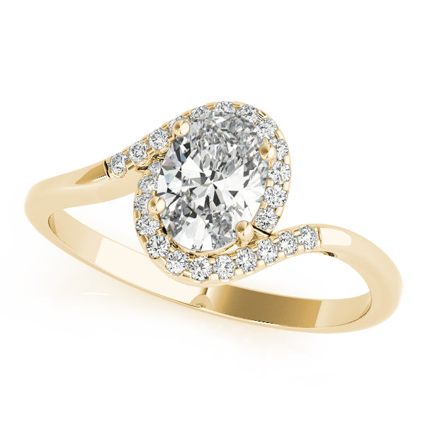 Oval Wrapped Halo Engagement Ring - Michael E. Minden Diamond Jewelers