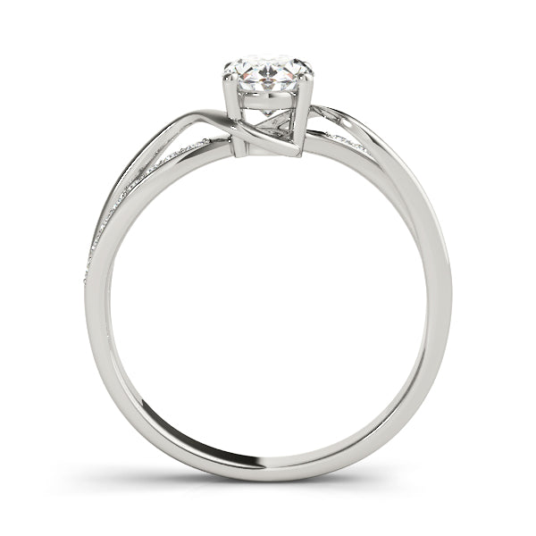Oval Shape Diamond Twist Engagement Ring - Michael E. Minden Diamond Jewelers