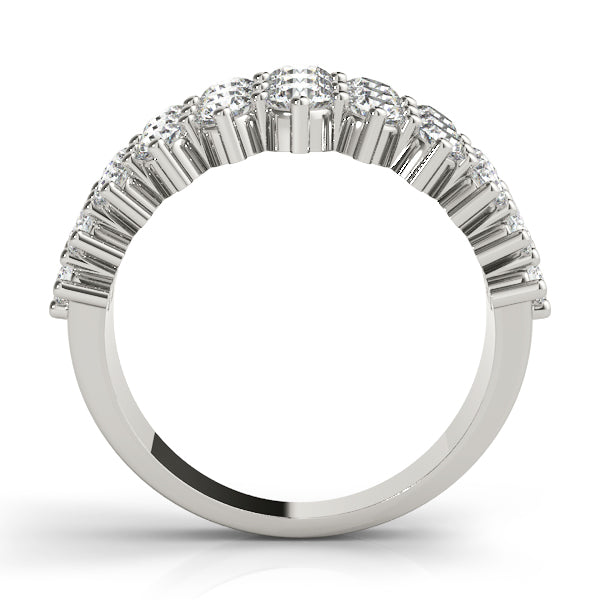 Three Row Multi Prong-Set Wedding Ring - Michael E. Minden Diamond Jewelers