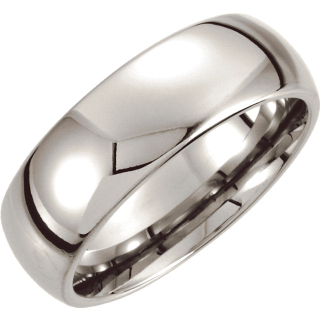 Cobalt Comfort Fit Slightly-Domed Men's Wedding Ring - Michael E. Minden Diamond Jewelers