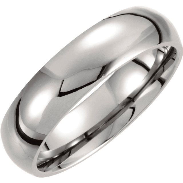 Titanium Domed Men's Wedding Ring - Michael E. Minden Diamond Jewelers