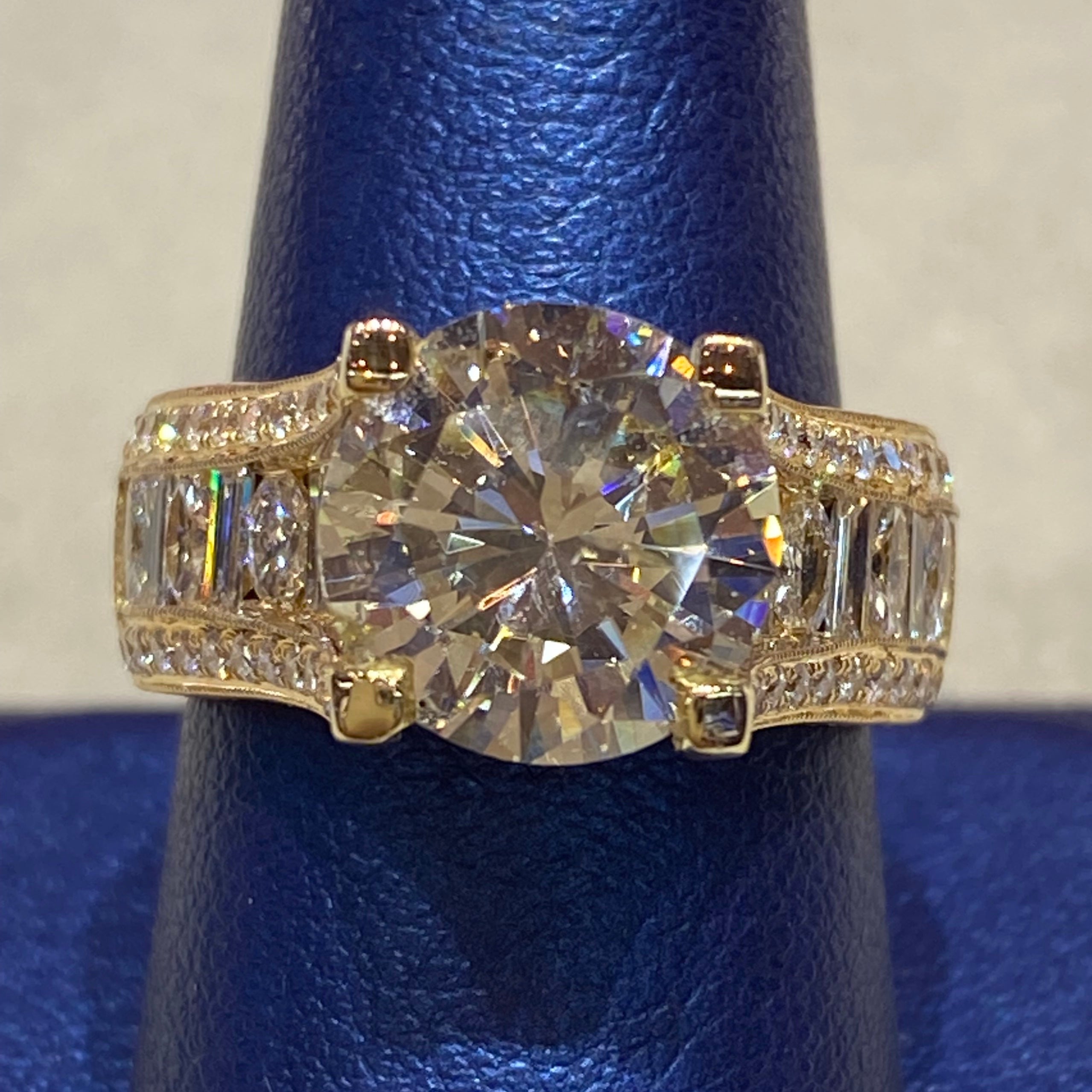 Marquise baguette hot sale diamond ring