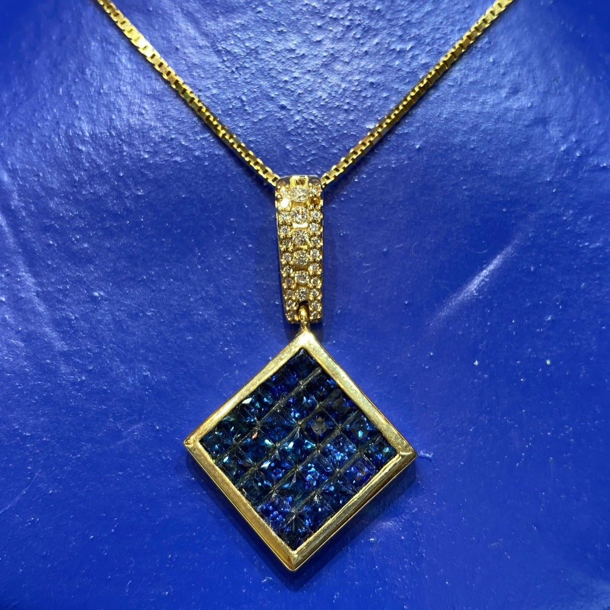 Sapphire and Diamond Invisible Set Necklace – Michael E. Minden