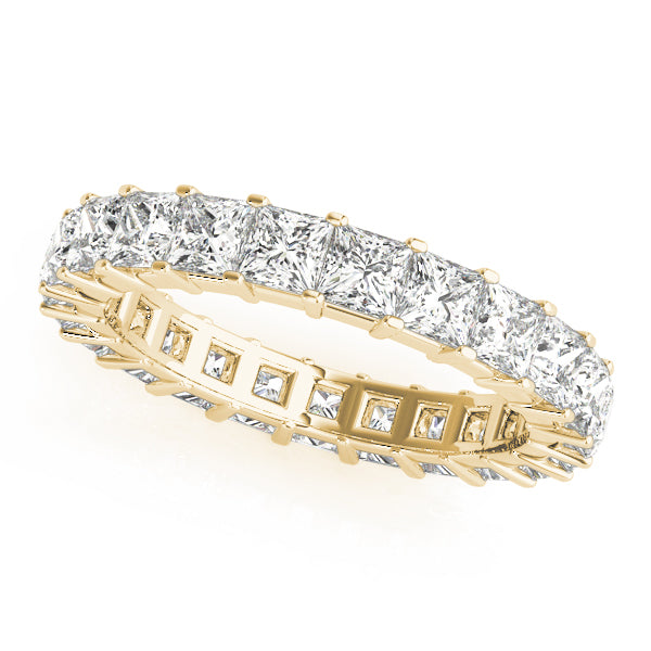 Eternity Princess Cut Prong-Set Wedding Ring - Michael E. Minden Diamond Jewelers