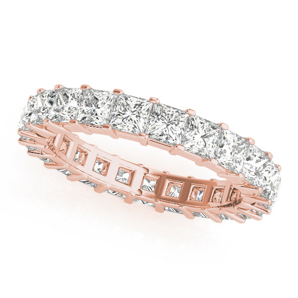Eternity Princess Cut Prong-Set Wedding Ring - Michael E. Minden Diamond Jewelers