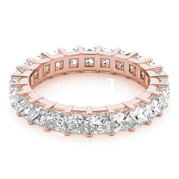 Eternity Princess Cut Prong-Set Wedding Ring - Michael E. Minden Diamond Jewelers