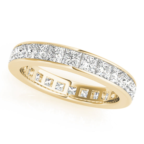 Eternity Princess Cut Channel-Set Wedding Ring - Michael E. Minden Diamond Jewelers