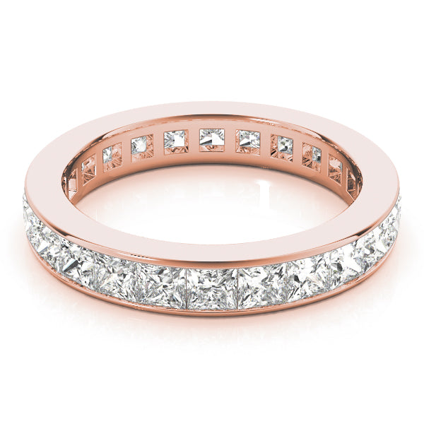 Eternity Princess Cut Channel-Set Wedding Ring - Michael E. Minden Diamond Jewelers