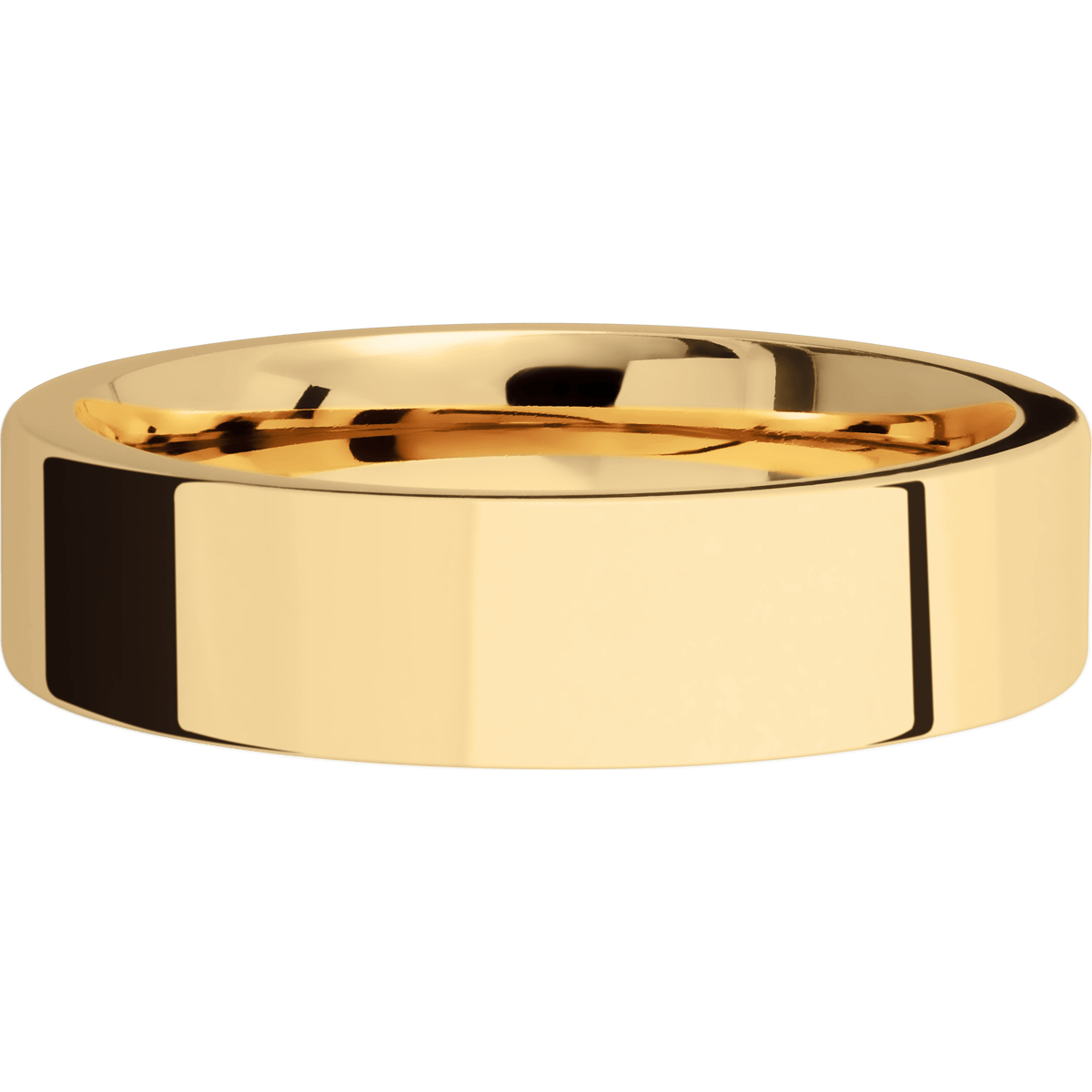 Comfort Flat Fit Men's Wedding Ring with a Polished Finish - Michael E. Minden Diamond Jewelers