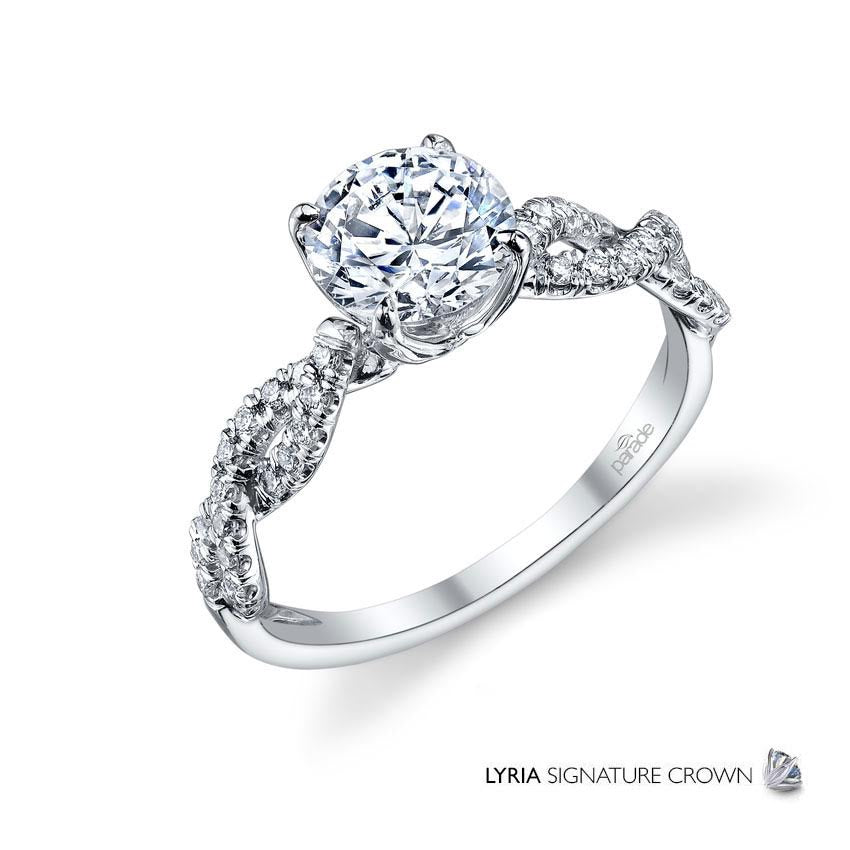 Twisted Diamond Engagement Ring - Michael E. Minden Diamond Jewelers