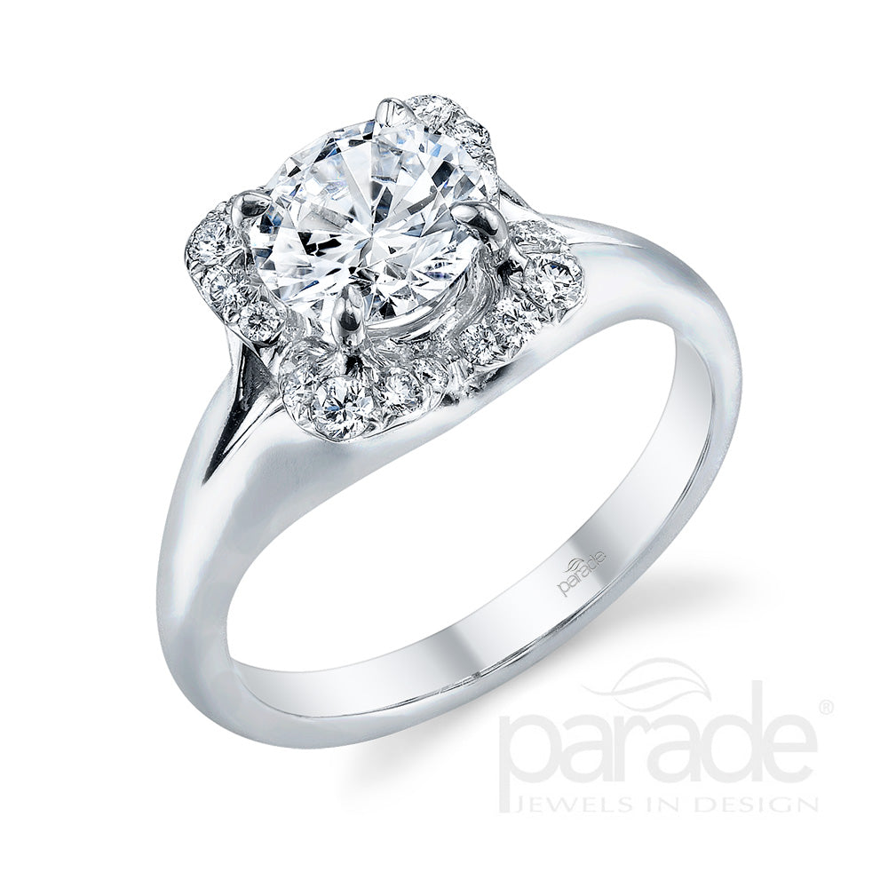 Square Halo Engagement Ring - Michael E. Minden Diamond Jewelers