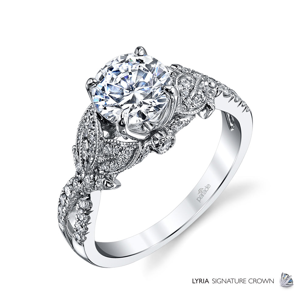 Lyria Nature Inspired Engagement Ring - Michael E. Minden Diamond Jewelers