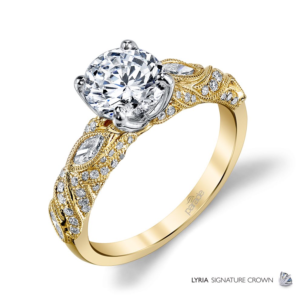 Vintage Inspired Two-Tone Engagement Ring - Michael E. Minden Diamond Jewelers