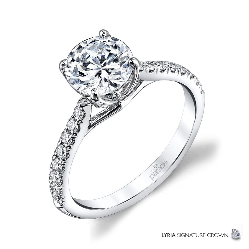 Round Classic Pave Engagement Ring - Michael E. Minden Diamond Jewelers