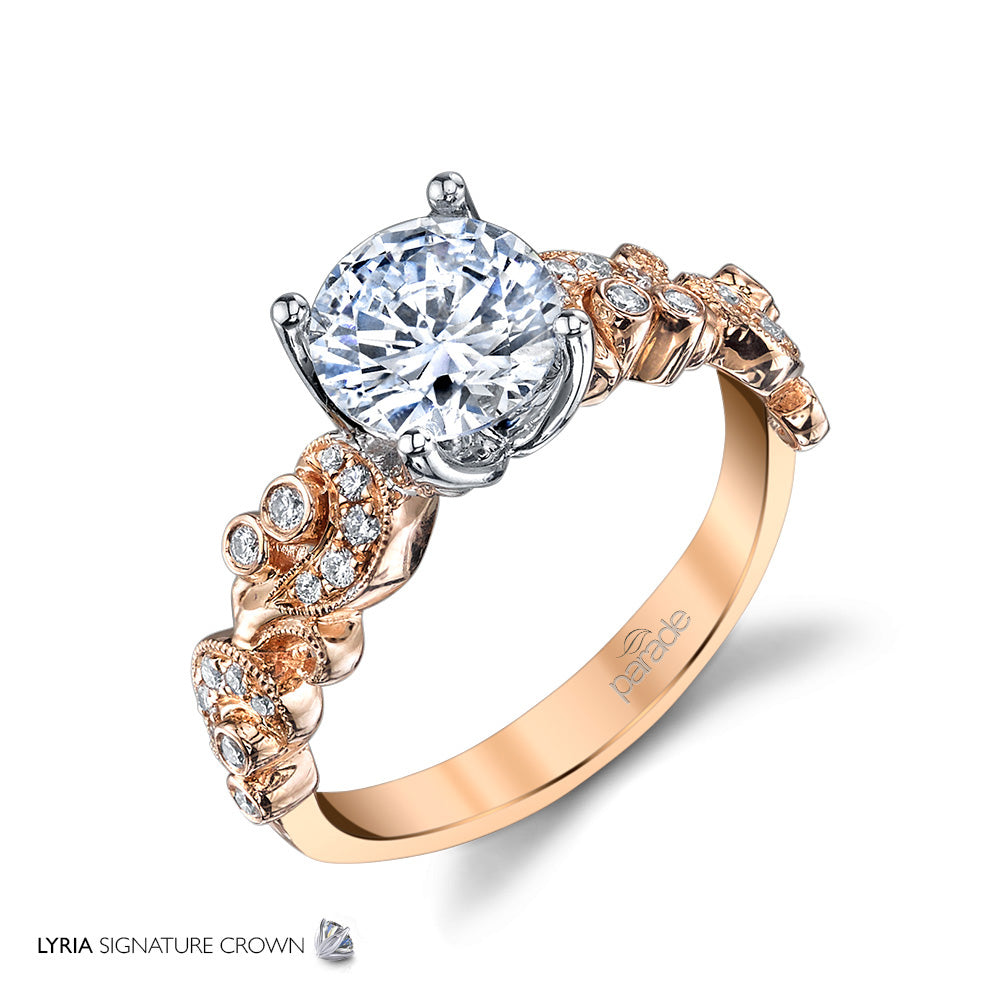 Lyria Circular Detailed Side Engagement Ring - Michael E. Minden Diamond Jewelers