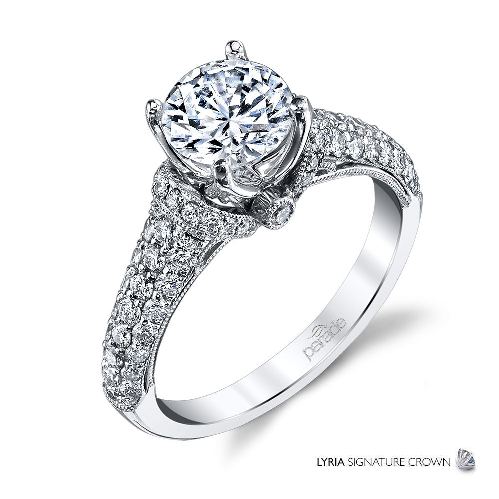 Lyria Wrapped Row Engagement Ring - Michael E. Minden Diamond Jewelers