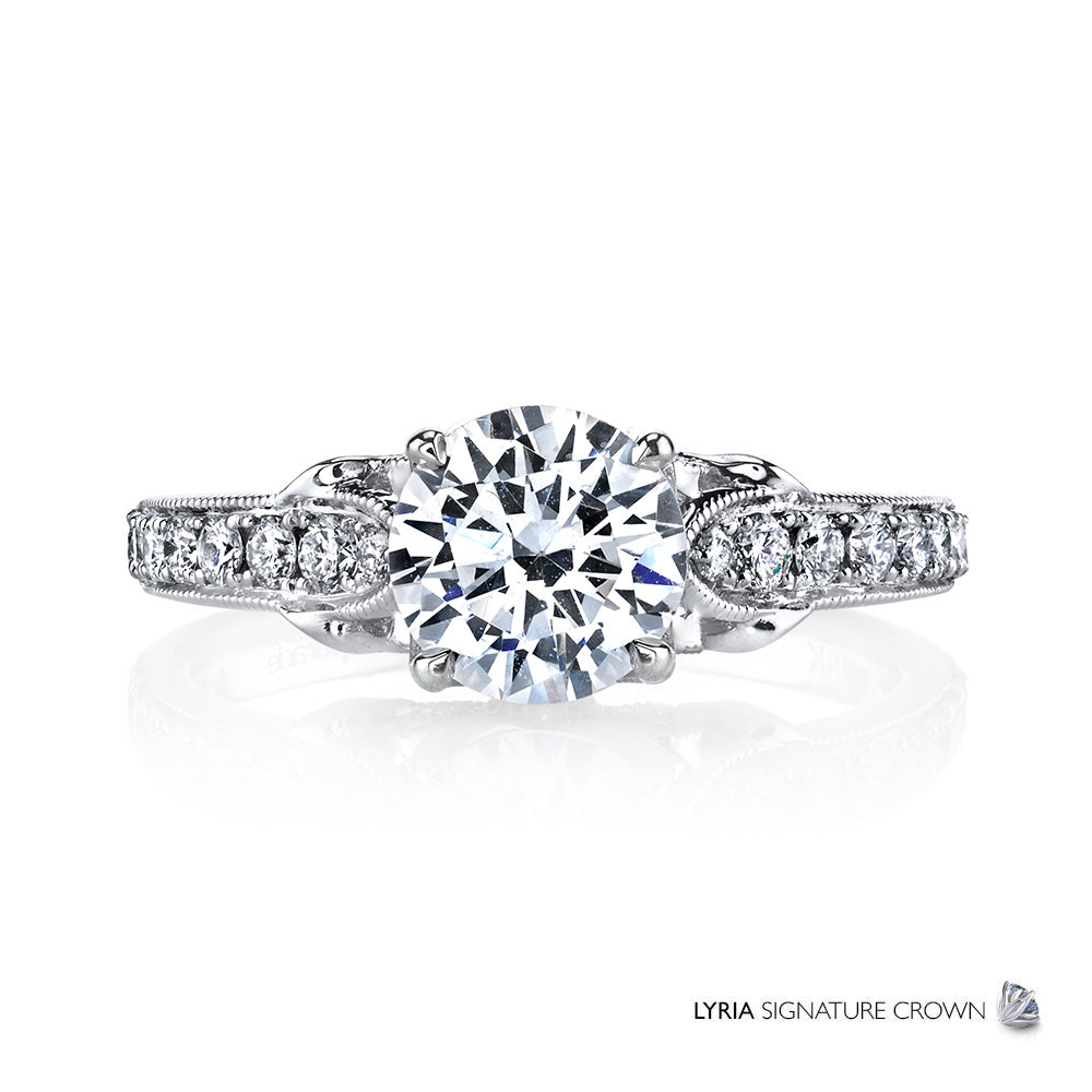Lyria Tapered Engagement Ring - Michael E. Minden Diamond Jewelers