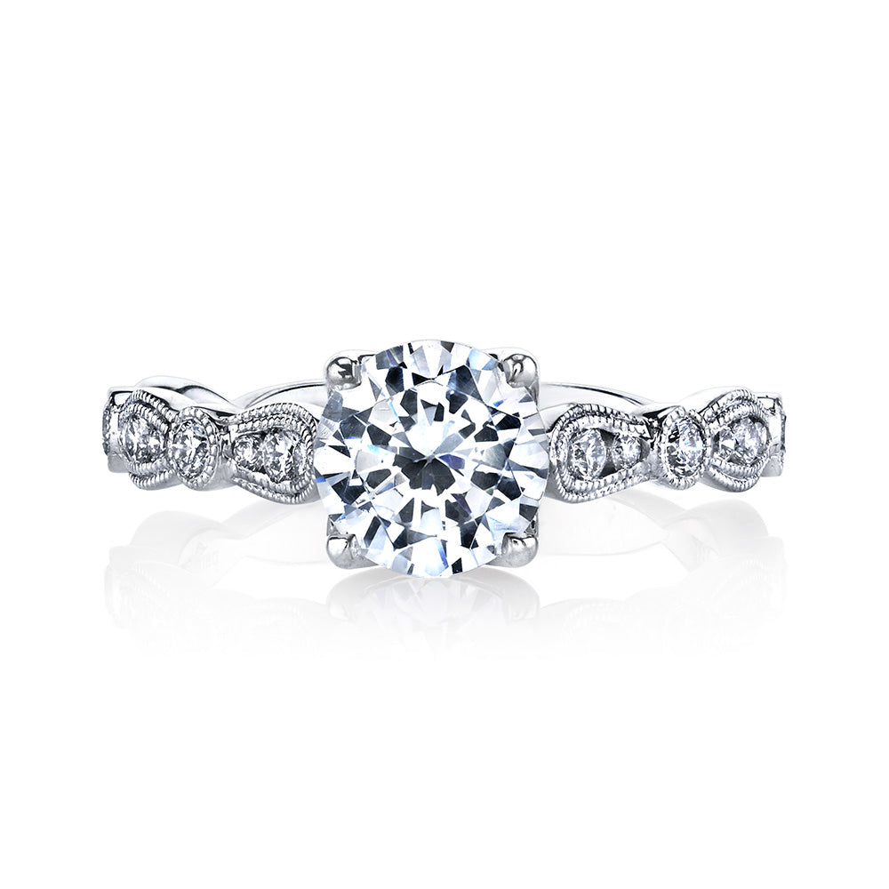 Lyria Multi-Shape Milgrain Detail Engagement Ring - Michael E. Minden Diamond Jewelers