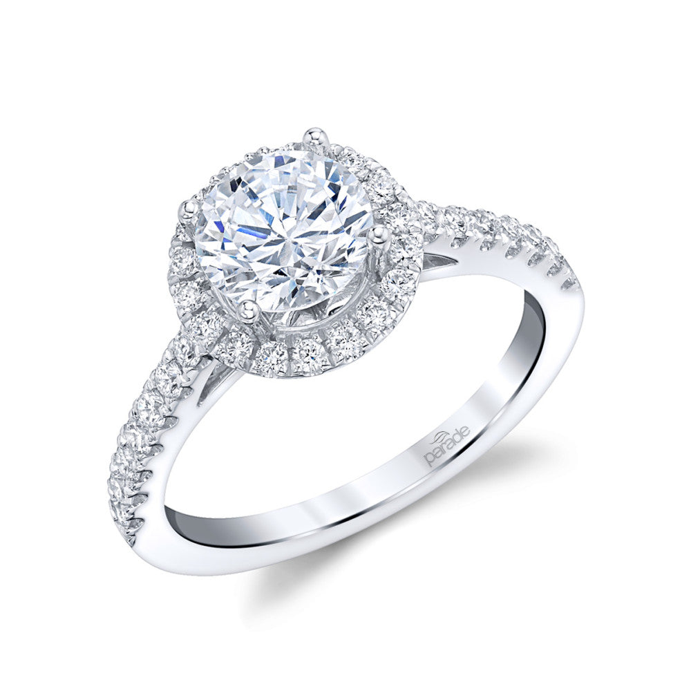 Classic Halo Engagement Ring - Michael E. Minden Diamond Jewelers