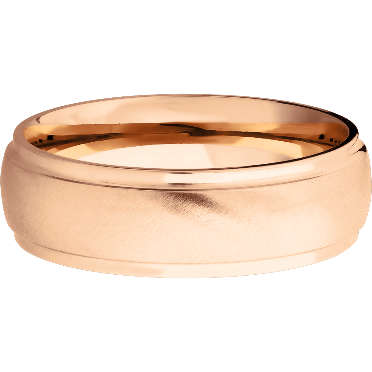 Comfort Fit Stepped Down Men's Wedding Ring - Michael E. Minden Diamond Jewelers