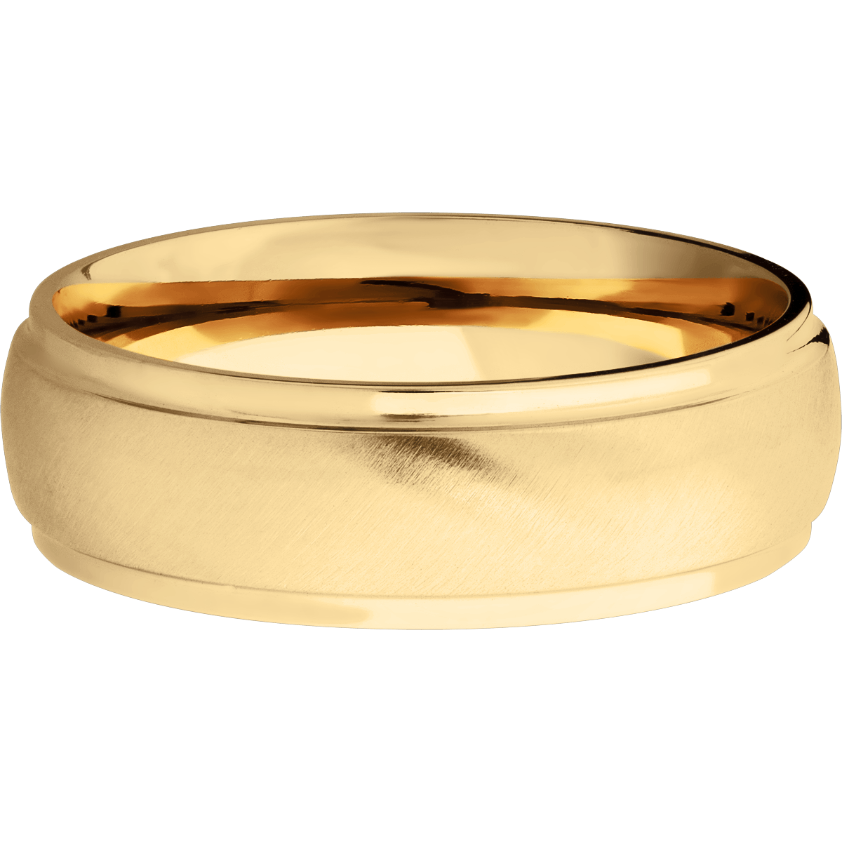 Comfort Fit Stepped Down Men's Wedding Ring - Michael E. Minden Diamond Jewelers