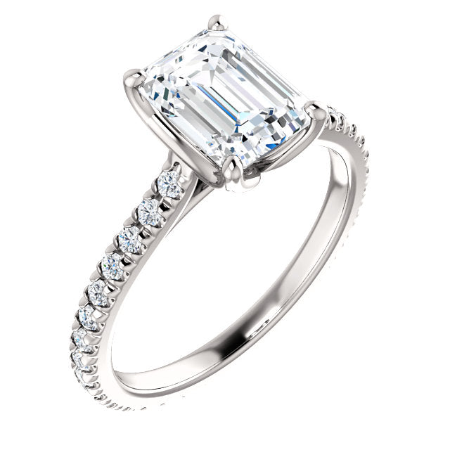 Emerald Eternity Set Engagement Ring - Michael E. Minden Diamond Jewelers