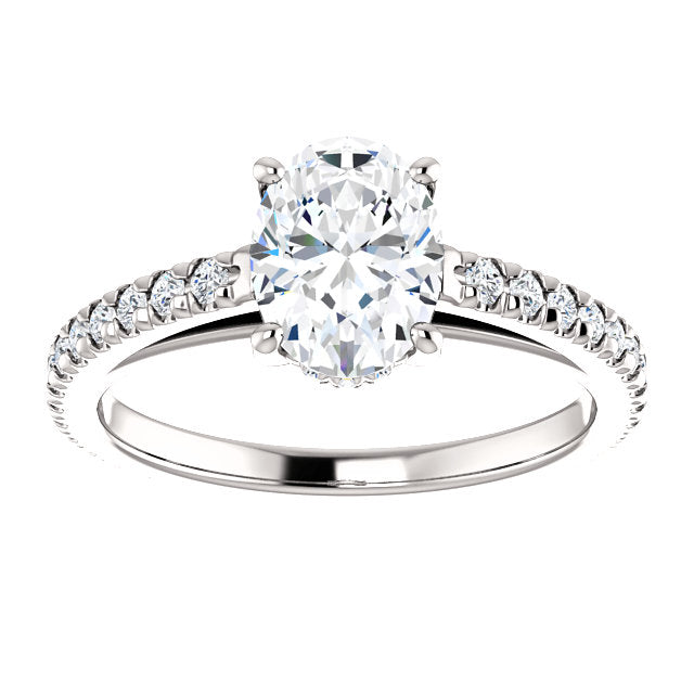 Oval Shape Eternity Set Engagement Ring - Michael E. Minden Diamond Jewelers