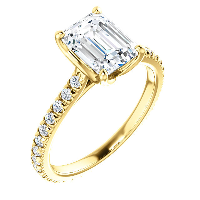Emerald Eternity Set Engagement Ring - Michael E. Minden Diamond Jewelers