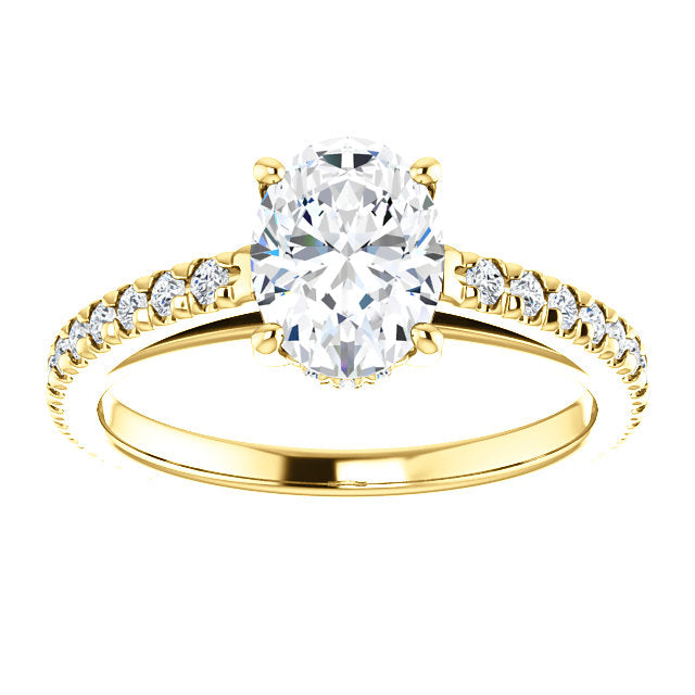 Oval Shape Eternity Set Engagement Ring - Michael E. Minden Diamond Jewelers