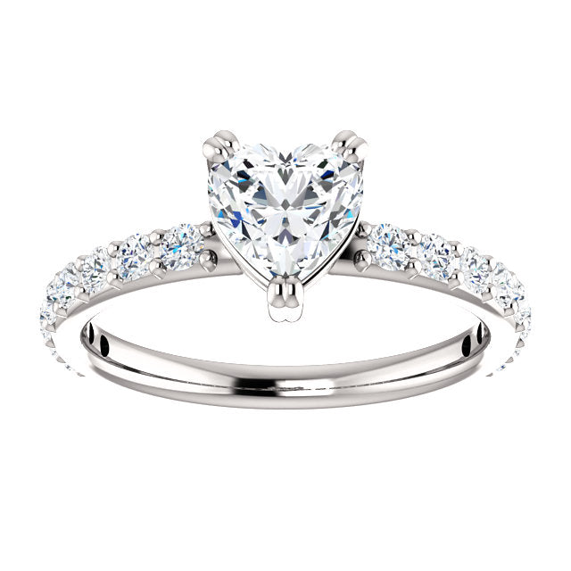 Heart Shape Classic Engagement Ring - Michael E. Minden Diamond Jewelers