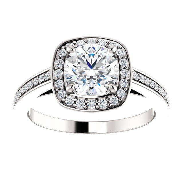Round Halo-Style Engagement Ring - Michael E. Minden Diamond Jewelers