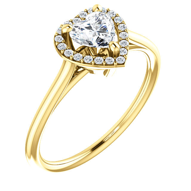 Heart Halo Engagement Ring - Michael E. Minden Diamond Jewelers